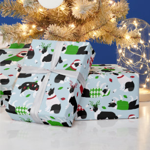 Presente Papel de embrulhamento na borda do Natal Collie
