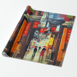 Presente Papel de embrulhamento na cidade de Saigon