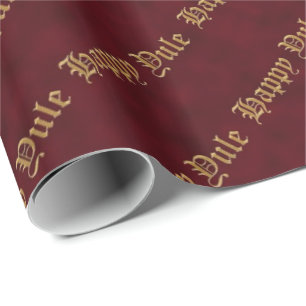 Presente Papel de embrulhamento Pagan Feliz, Vermelho e Dou