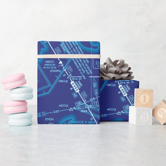 Presente Papel de embrulhamento para cartas de aviação (Chá de bebê)