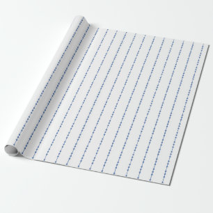 Presente Papel de embrulhamento Pinstripe de pontos brancos