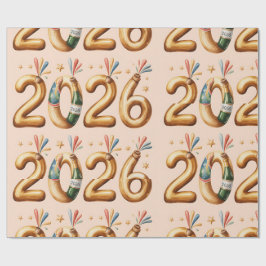 Presente Papel de Embrulho-Ano Novo 2026