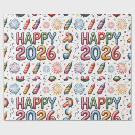 Presente Papel de Embrulho-Ano Novo 2026