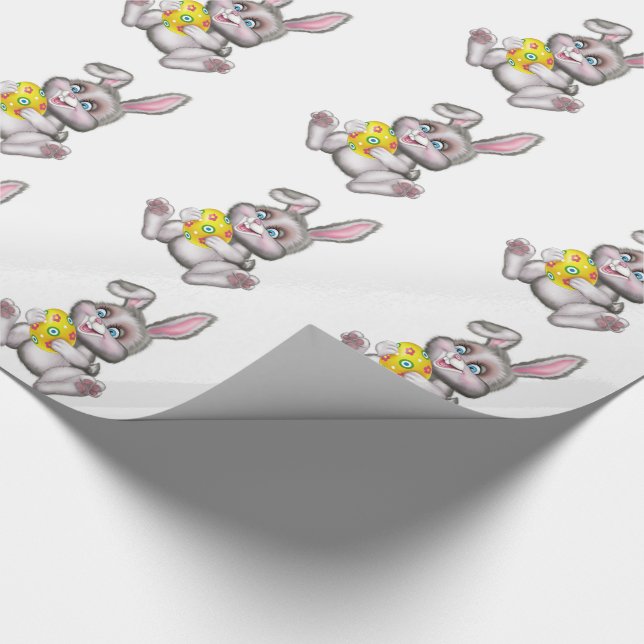 Presente Papel de embrulho/coelho da páscoa com ovo (Ponta)