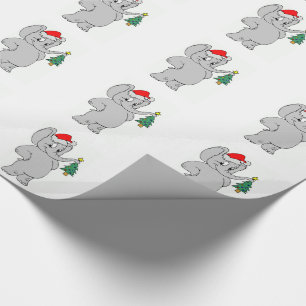 Presente Papel de embrulho/Elefante Papai Noel