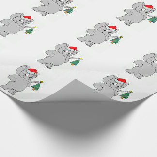 Presente Papel de embrulho/Elefante Papai Noel