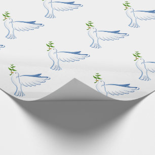 Presente Papel de embrulho/pombas do Natal