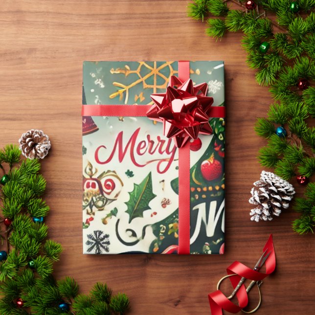 Presente Papel de empacotamento brilhante (Presente de Natal)