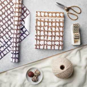 Presente Papel de empacotamento brilhante Beige Net