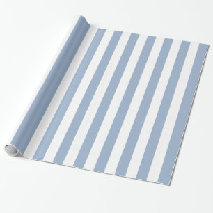 Presente Papel de empacotamento brilhante Stripe Azul e Bra
