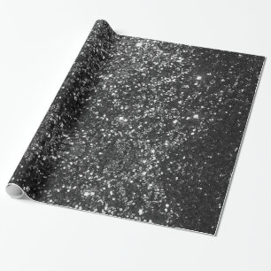 Presente Papel de empacotamento com brilho preto