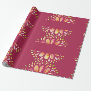 Presente Papel de empacotamento - Cor-de-rosa macio