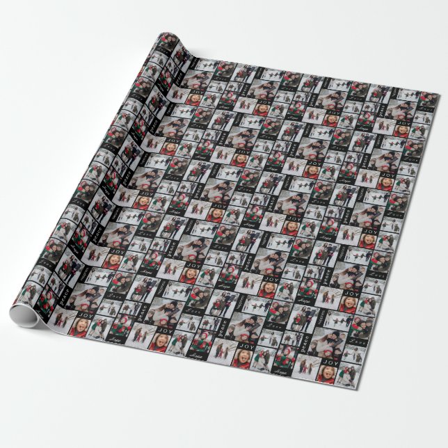 Presente Papel de empacotamento da colagem de fotos de Nata (Desenrolado)