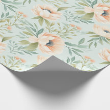 Papel de empacotamento da Flor Floral de Pêssego