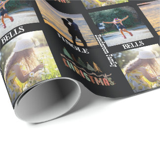 Presente Papel de empacotamento de colagem de fotos da famí