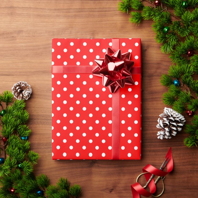 Presente Papel de empacotamento de cor vermelha do padrão B (Presente de Natal)