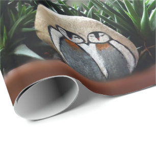 Presente Papel de empacotamento de fotos de pinheiro artíst