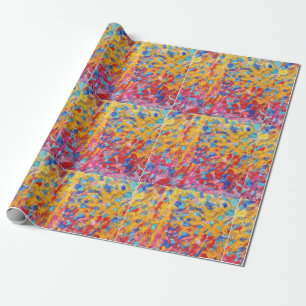 Presente Papel de empacotamento de materiais multicolorido
