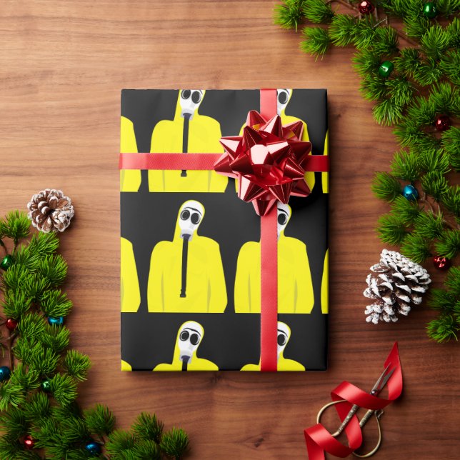 PRESENTE PAPEL DE EMPACOTAMENTO DE NATAL ENGRAÇADO MÁSCARA  (Presente de Natal)