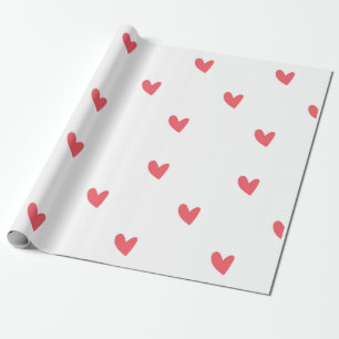 Presente Papel de empacotamento de padrão cardíaco