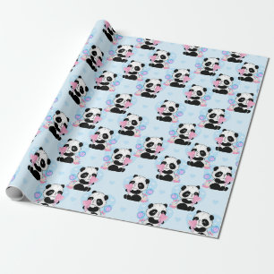 Presente Papel de empacotamento de padrão Panda
