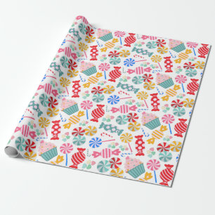 Presente Papel de empacotamento de padrão sem costura Candy