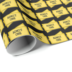 Presente Papel de empacotamento de padrões de tockets de f