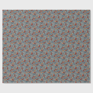 Presente Papel de empacotamento de padrões Fox em Cores de 