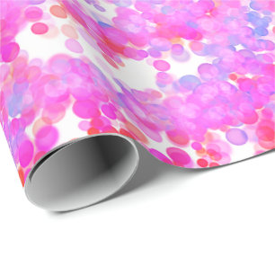 Presente Papel de empacotamento de pontos cor-de-rosa