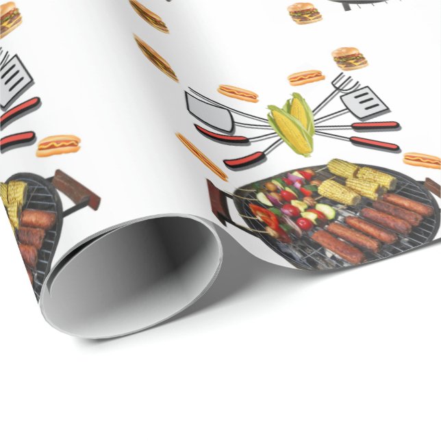 Presente Papel de empacotamento de presentes em churrasco (Ponta do rolo)