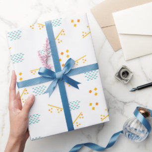 Presente Papel de empacotamento de presentes nas linhas e q
