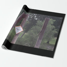 Presente Papel de empacotamento de sinais de perigo