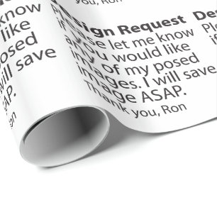 Presente Papel de empacotamento de solicitação de design