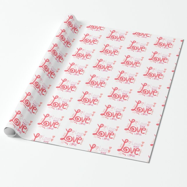 Presente Papel de empacotamento do AMOR (Desenrolado)
