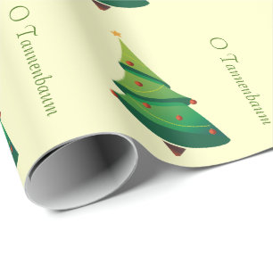 Presente Papel de empacotamento do padrão da árvore de Nata