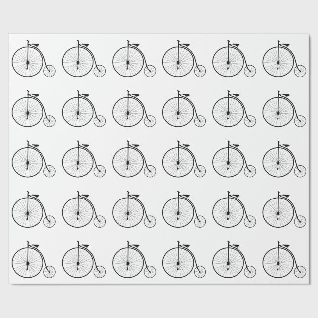 Presente Papel de empacotamento do padrão da bicicleta de V (Barra)
