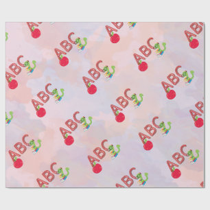 Presente Papel de empacotamento do padrão do Bookworm ABC