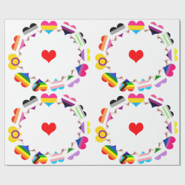 Presente Papel de empacotamento do sinalizador de orgulho 2