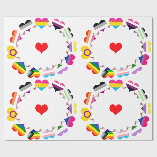 Presente Papel de empacotamento do sinalizador de orgulho 2 (Aberto)