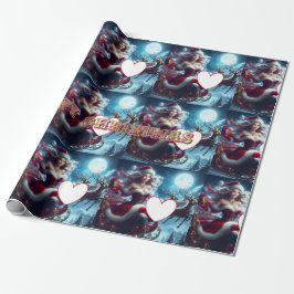 Presente papel de empacotamento do xmas