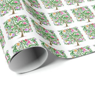 Presente Papel de empacotamento em árvore quadrada