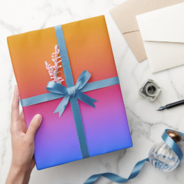 Presente Papel de empacotamento em horizontes rosa