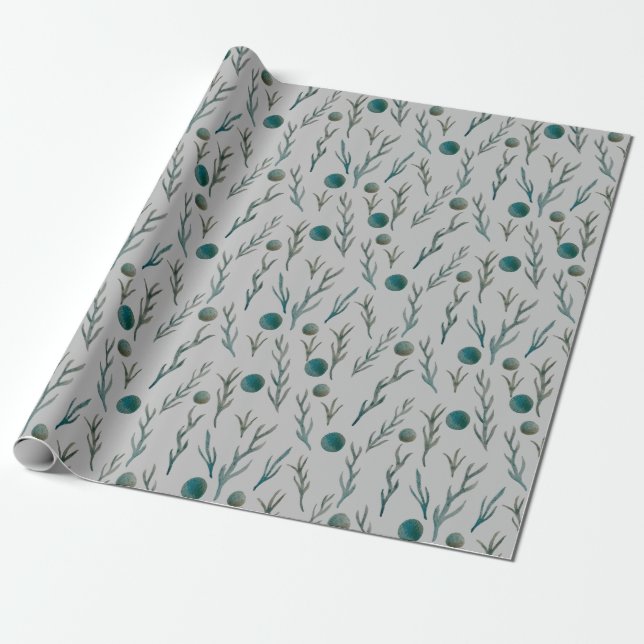Presente Papel de empacotamento Ferns & Dots (Desenrolado)