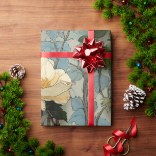 Presente Papel de empacotamento Floral Elegante Vintage B