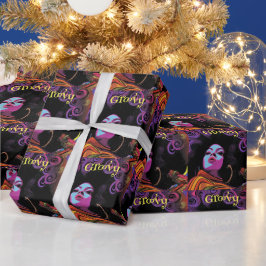 Presente Papel de empacotamento na parte traseira do Groovy