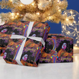 Presente Papel de empacotamento na parte traseira do Groovy