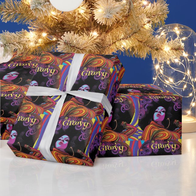 Presente Papel de empacotamento na parte traseira do Groovy (Feriados)