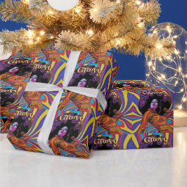 Presente Papel de empacotamento na parte traseira do Groovy