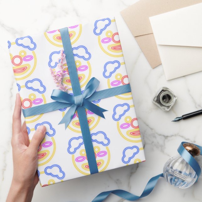 Presente Papel de empacotamento Neon Figure (Presentear)