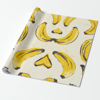 Presente Papel de empacotamento para bananas retrô